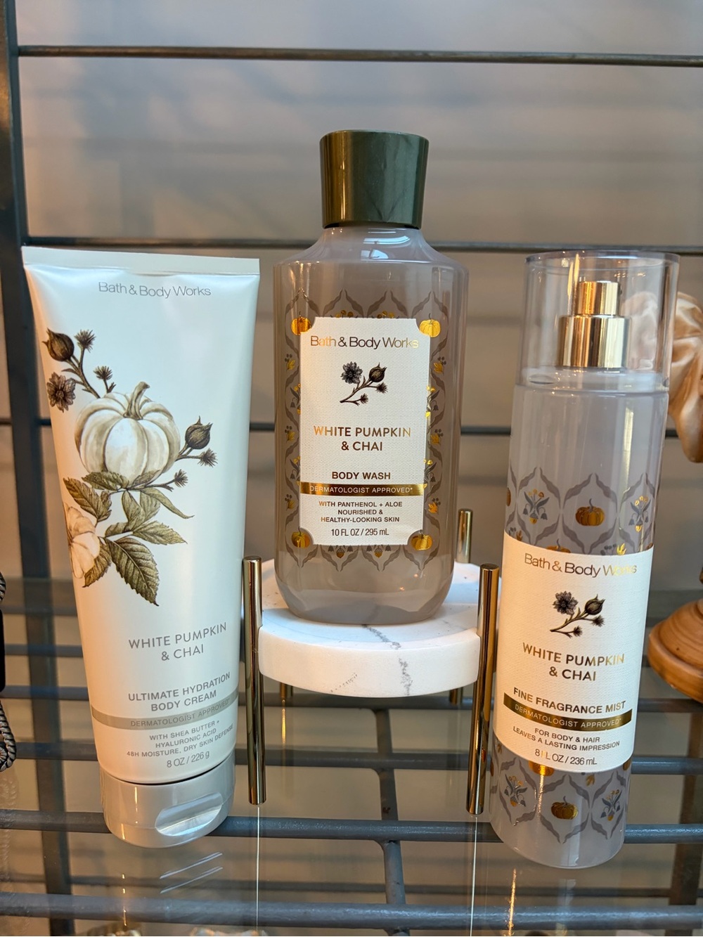 Bath & Body Works White Pumpkin & Chai Body Care Trio NWT Fall 2026